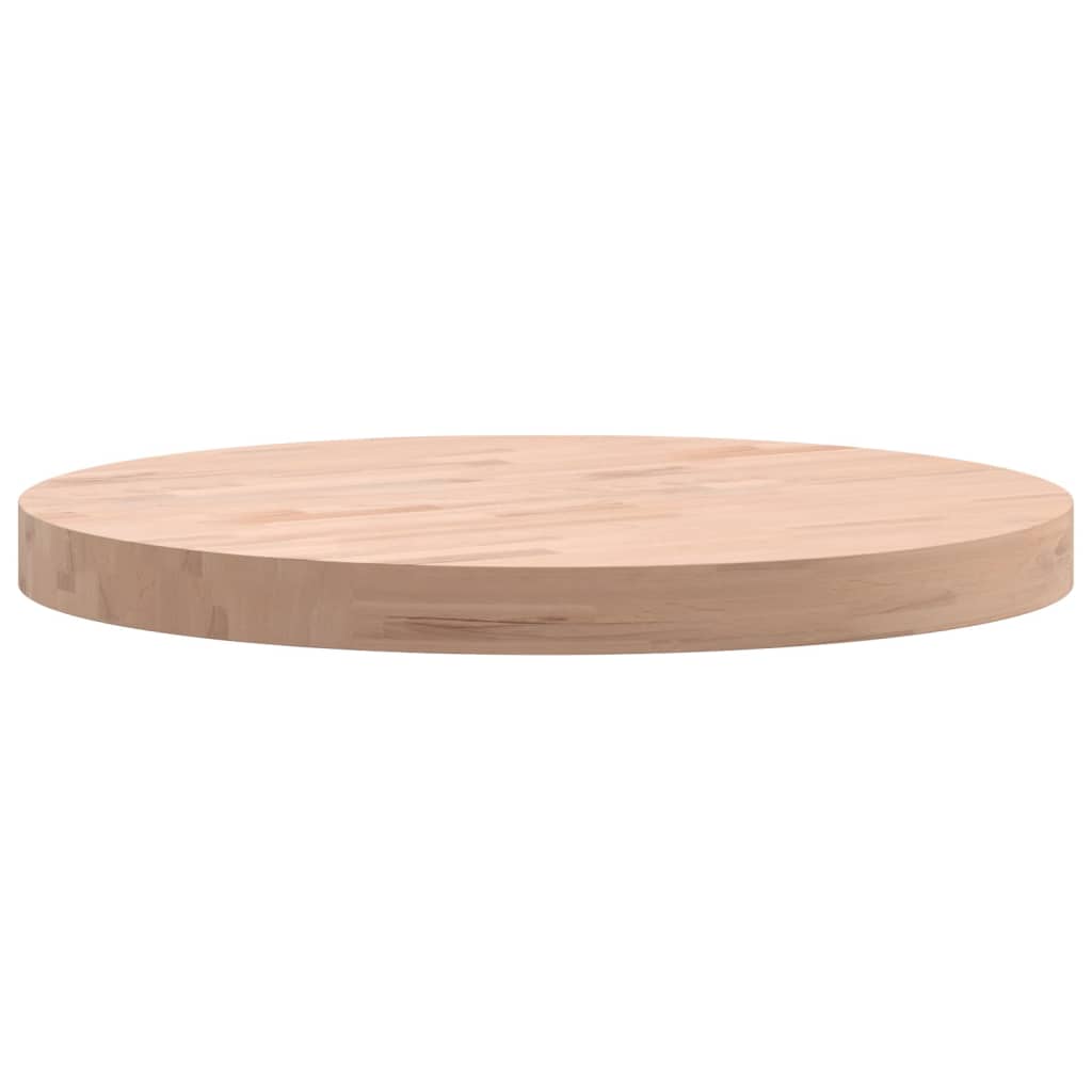 vidaXL Tischplatte Ø50x4 cm Rund Massivholz Buche