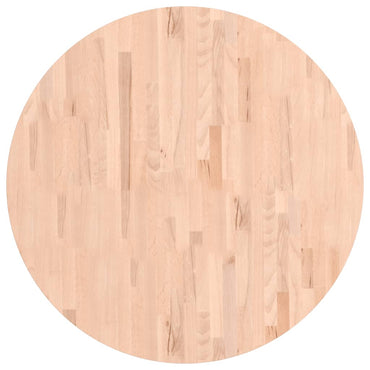 vidaXL Tischplatte Ø90x4 cm Rund Massivholz Buche