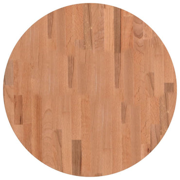 vidaXL Tischplatte Ø60x2,5 cm Rund Massivholz Buche
