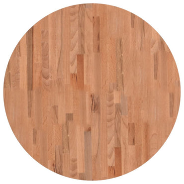 vidaXL Tischplatte Ø80x2,5 cm Rund Massivholz Buche
