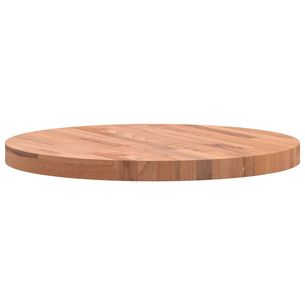 vidaXL Plateau de table Ø60x4 cm Rond Hêtre massif