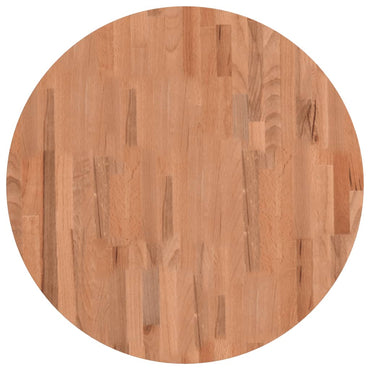 vidaXL Tischplatte Ø70x4 cm Rund Massivholz Buche