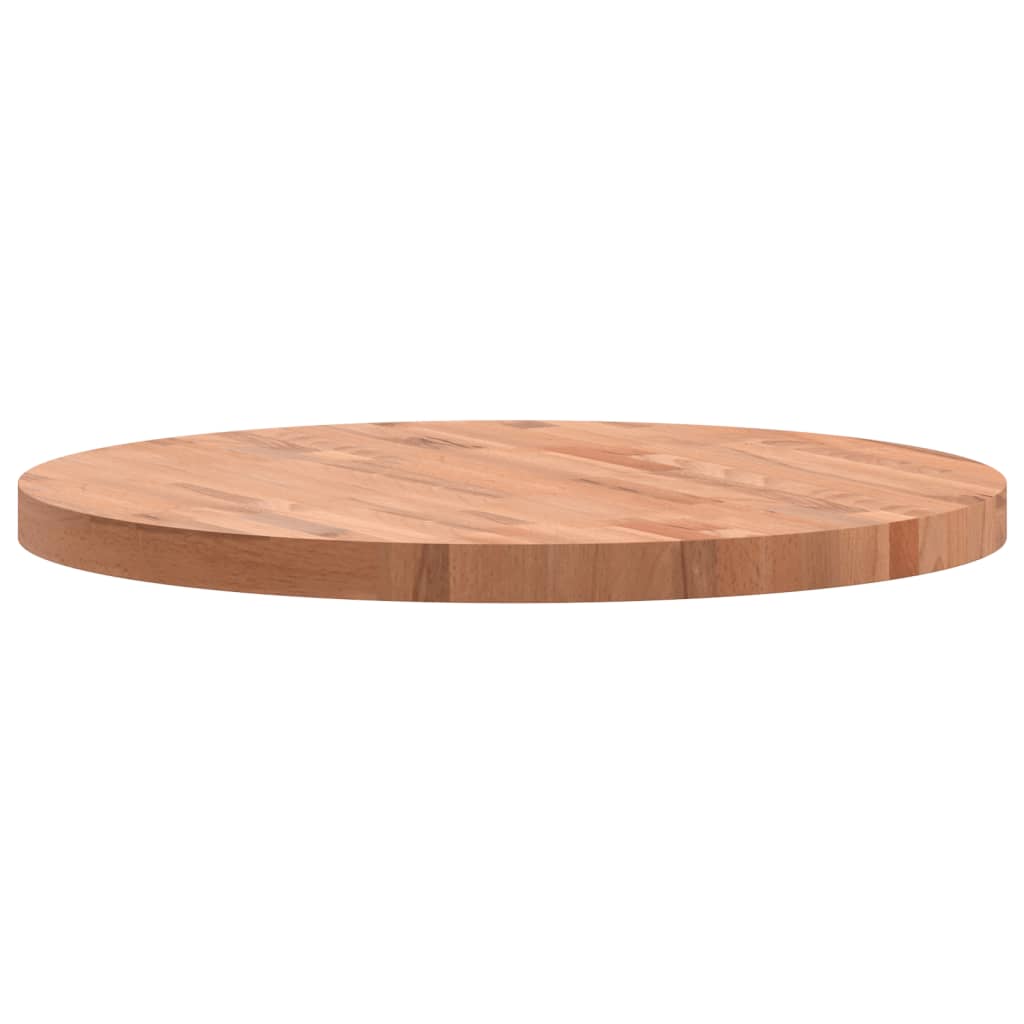 vidaXL Tischplatte Ø70x4 cm Rund Massivholz Buche