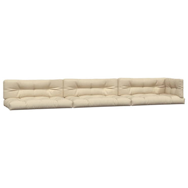 vidaXL Coussins de palette 7 pcs Tissu beige