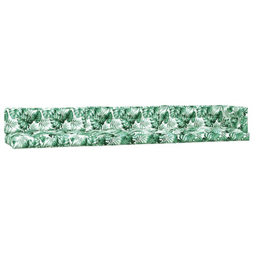 vidaXL Coussins de palette 7 pcs Motif feuilles Tissu