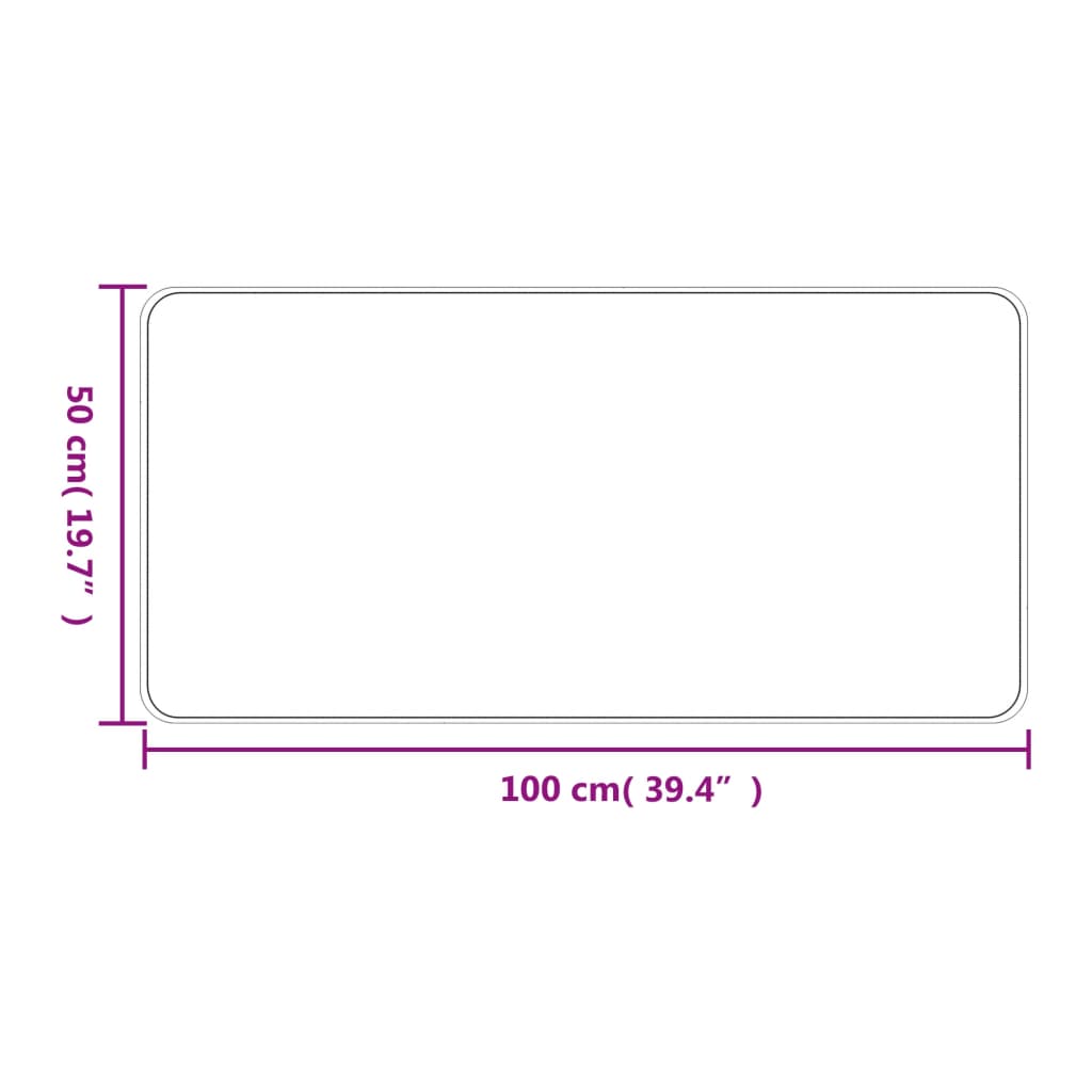 vidaXL Teppichläufer Sisal-Optik Platina 50x100 cm