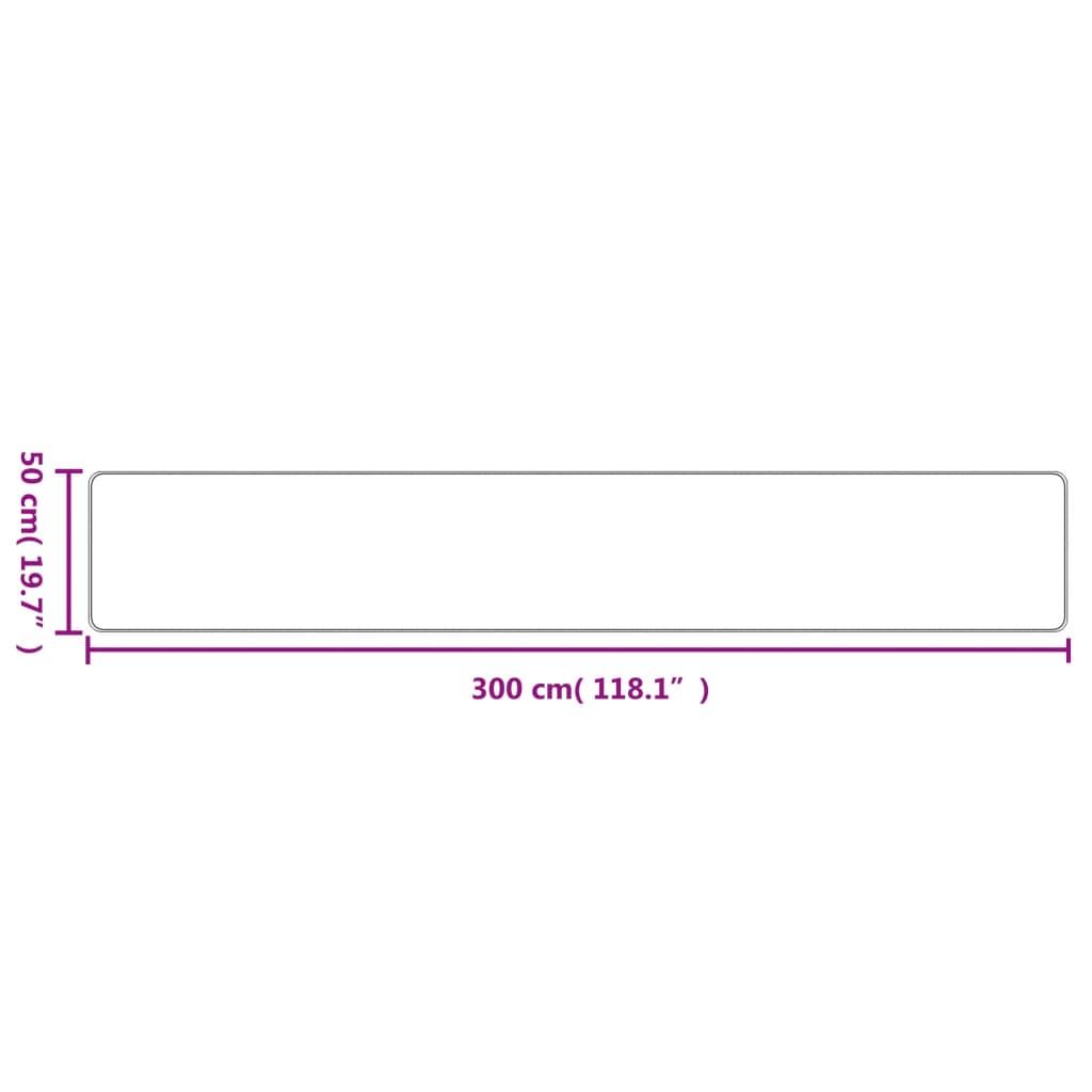 vidaXL Teppichläufer Sisal-Optik Platina 50x300 cm