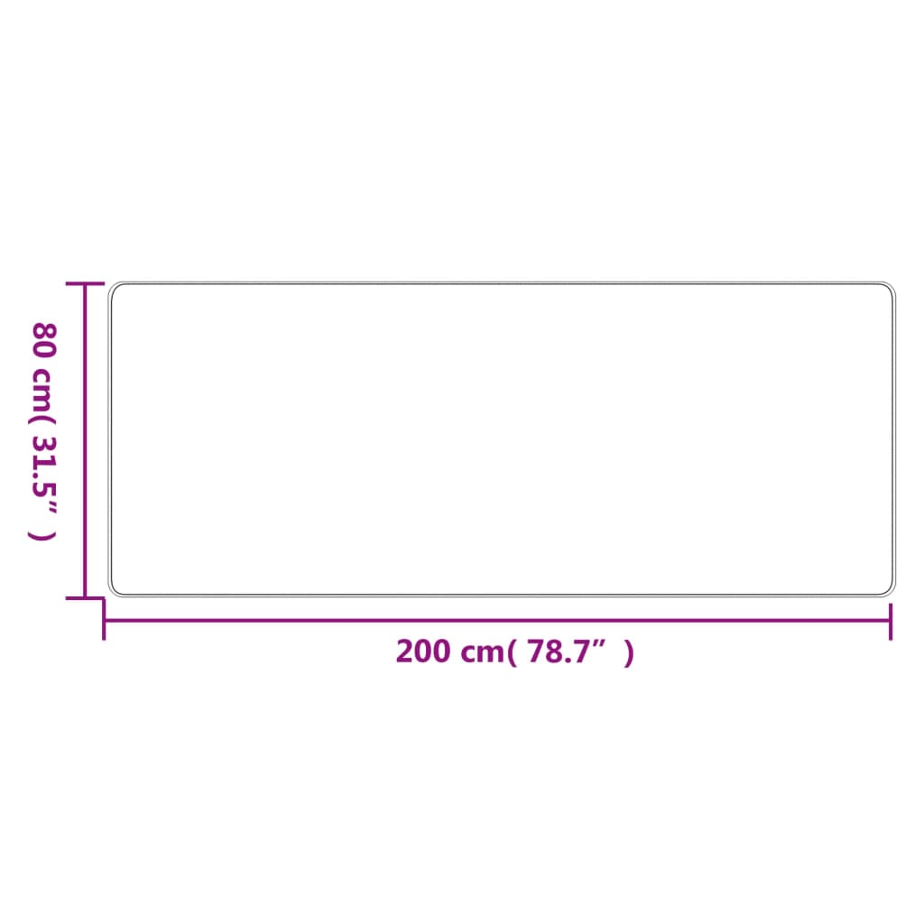 vidaXL Teppichläufer Sisal-Optik Platina 80x200 cm