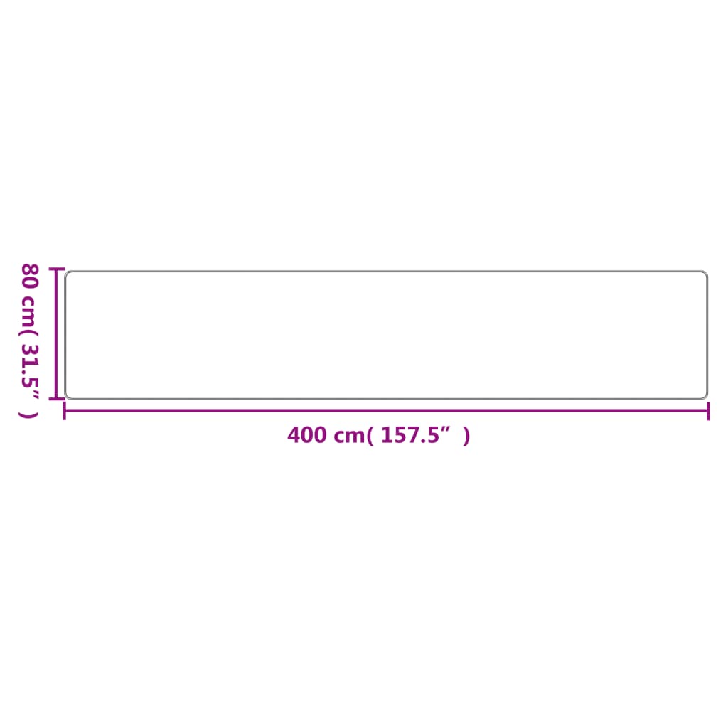 vidaXL Teppichläufer Sisal-Optik Platina 80x400 cm