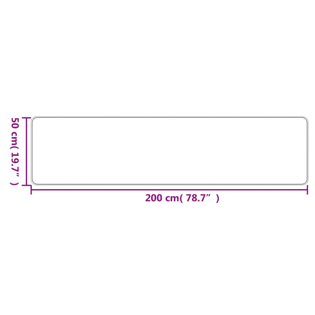 vidaXL Tapis de couloir aspect sisal anthracite 50x200 cm