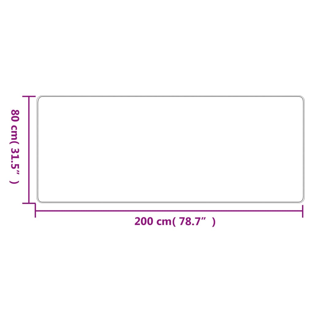 vidaXL Tapis de couloir aspect sisal anthracite 80x200 cm