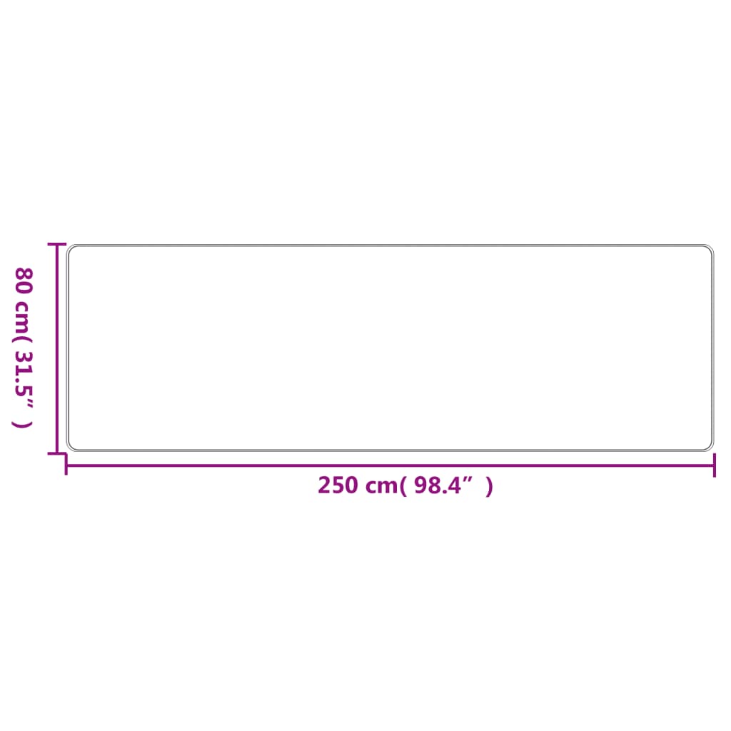 vidaXL Teppichläufer Sisal-Optik Anthrazit 80x250 cm