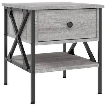vidaXL Nachttisch Grau Sonoma-Eiche 40x42x45 cm Holzwerkstoff