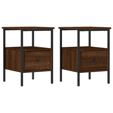 vidaXL Nachttische 2 Stk. Braun Eichen-Optik 34x36x50 cm Holzwerkstoff
