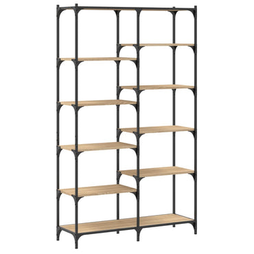 vidaXL Bücherregal Sonoma Eiche 100x32x170 cm Holzwerkstoff und Eisen