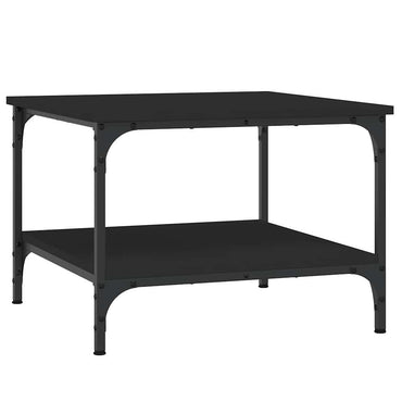 vidaXL Table basse noire 55x55x40 cm Aggloméré
