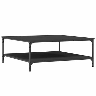 vidaXL Table basse noire 100x100x40 cm, bois d'ingénierie