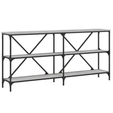vidaXL Table console gris sonoma 160x30x75 cm Aggloméré et fer
