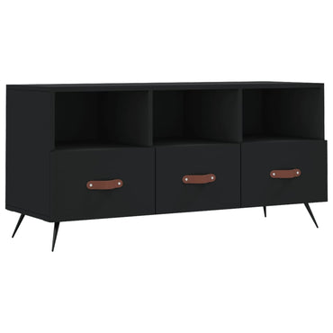 vidaXL Meuble TV Noir 102x36x50 cm Bois d'ingénierie