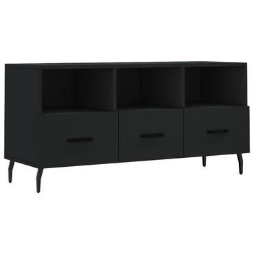 vidaXL Meuble TV Noir 102x36x50 cm Bois d'ingénierie