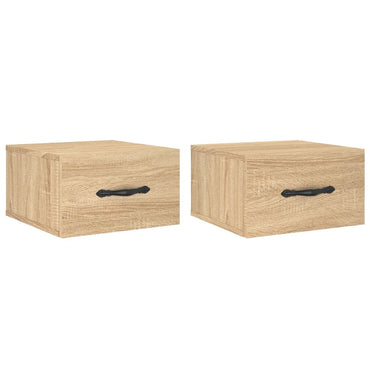 vidaXL Wand-Nachttische 2 Stk. Sonoma-Eiche 35x35x20 cm