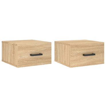 vidaXL Tables de chevet murales 2 pcs Chêne sonoma 35x35x20 cm