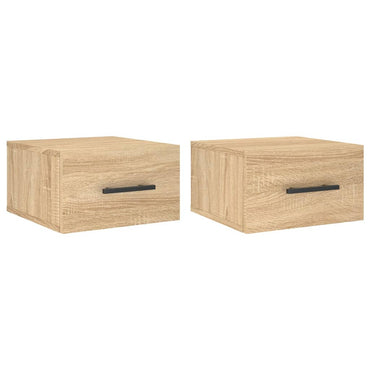 vidaXL Tables de chevet murales 2 pcs Chêne sonoma 35x35x20 cm