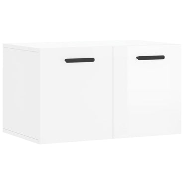 vidaXL Armoire murale blanc brillant 60x36,5x35 cm Aggloméré
