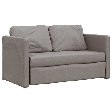 vidaXL Bodensofa mit Schlaffunktion Taupe 112x174x55 cm Stoff