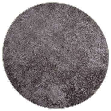 vidaXL Tapis lavable gris Ø 200 cm Antidérapant