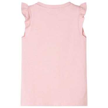 T-shirt enfant à manches volantées rose clair 116