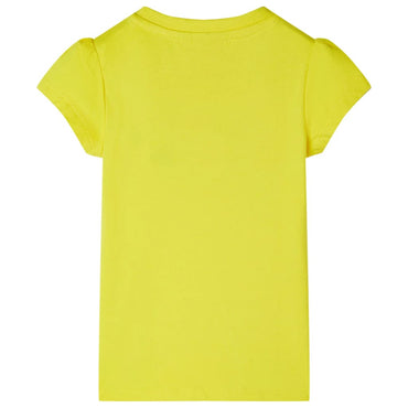 Kinder-T-Shirt mit Flügelärmeln Knallgelb 140