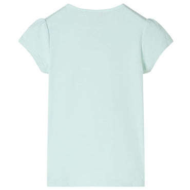 Kinder-T-Shirt mit Flügelärmeln Helles Minzgrün 128