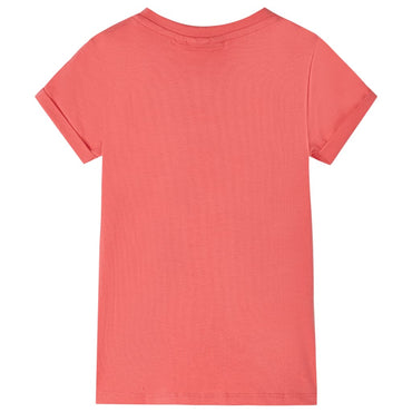 Kinder-T-Shirt Korallenrosa 128