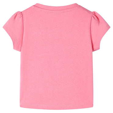 Kinder-T-Shirt Helles Neonrosa 92