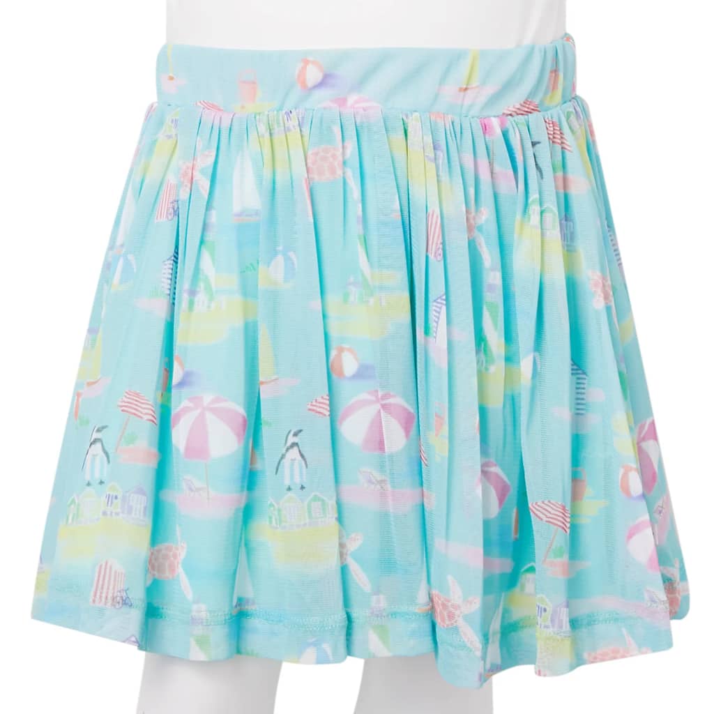 Jupe plissée enfant bleu clair 128