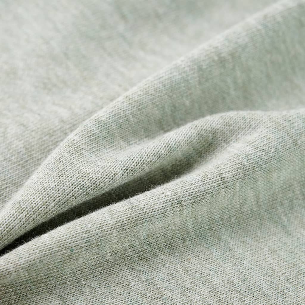 Kinder-Kapuzenpullover mit Reißverschluss Helles Khaki Melange 116