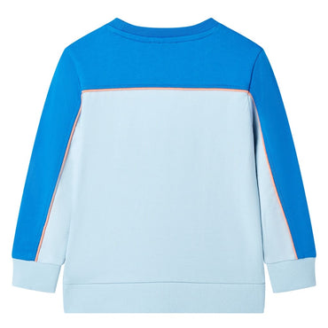 Sweat-shirt enfant bleu vif et bleu clair 140