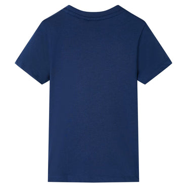 T-shirt enfant à manches courtes bleu foncé 128