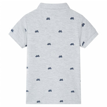 Kinder-Poloshirt Grau Melange 92