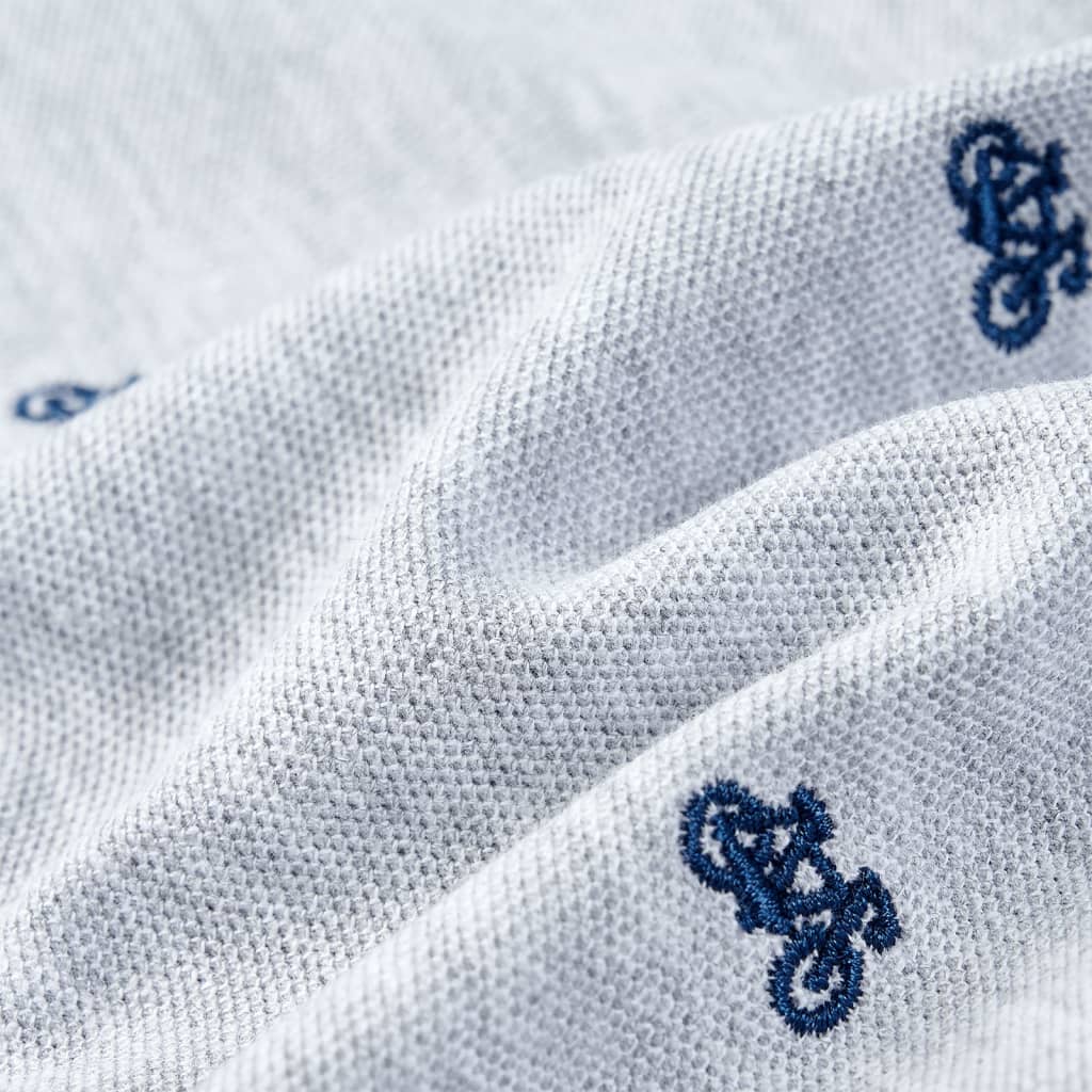 Polo enfant gris chiné 104