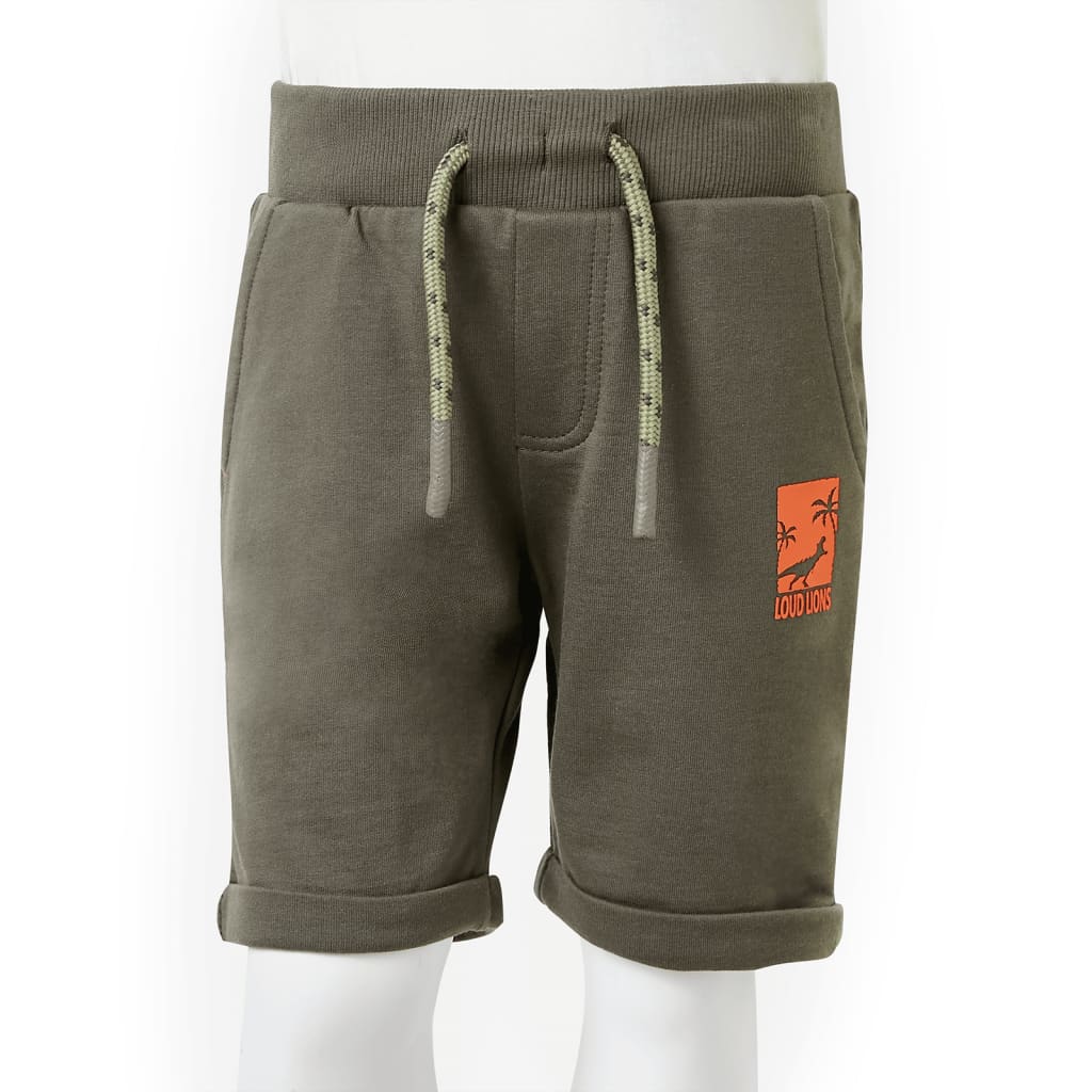 Kindershorts mit Kordelzug Dunkles Khaki 116