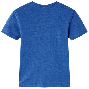 T-shirt enfant bleu foncé chiné 128