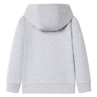 Kinder-Kapuzenpullover mit Reißverschluss Grau 92