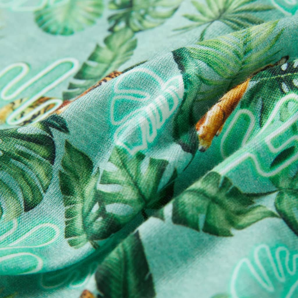 Kinder-T-Shirt Hellgrün Melange 140