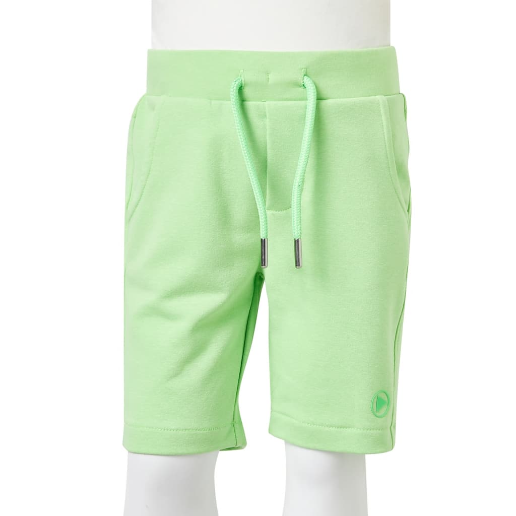 Kindershorts Fluo-Grün 128