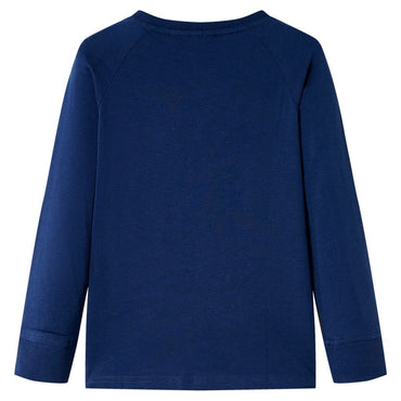 Kinder-Langarmshirt Marineblau 128