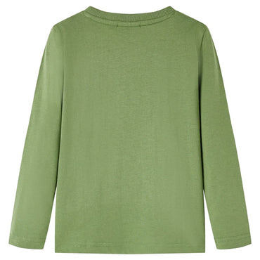 T-shirt manches longues enfant Kaki clair 116
