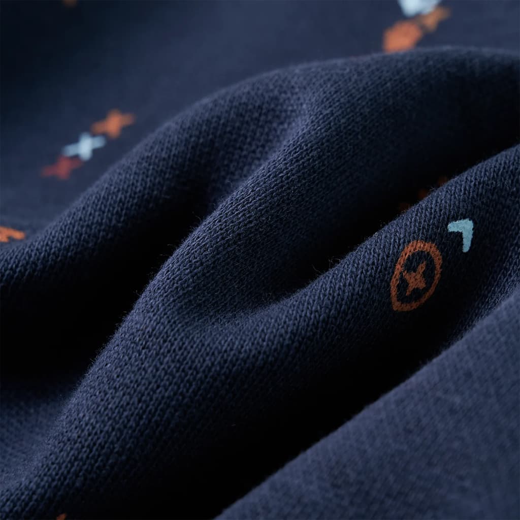 Kinder-Sweatshirt Marineblau Melange 140