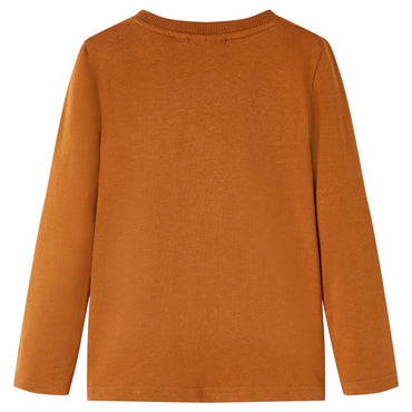 Kinder-Langarmshirt Cognac 128